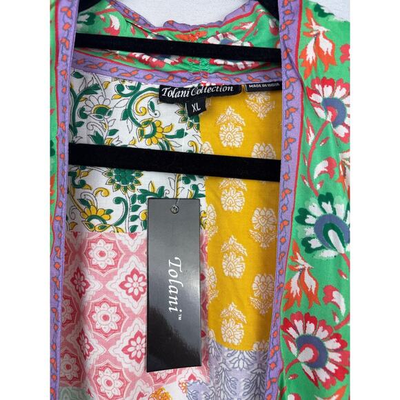 Women’s Tolani Collection Size XL Multicolored Patchwork Shawl - Picture 3 of 4